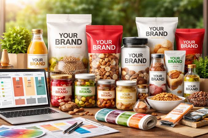 Food packaging label applications